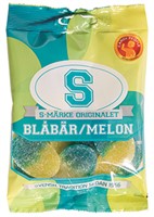 S-MÄRKE BLÅBÄR-MELON 80G - 18 st