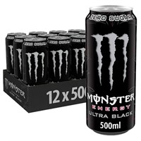 Monster - Ultra Black 12 x 500ml