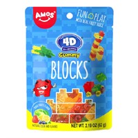 Amos 4D Fruit Gummy Blocks 12x72g